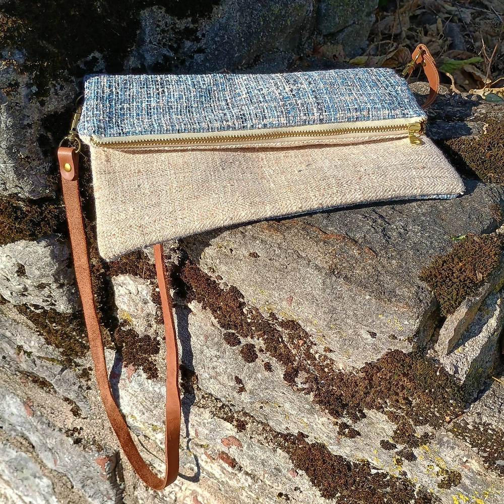 NWOT handmade, foldover "Maya Collection" crossbody bag / clutch, Fall fashion